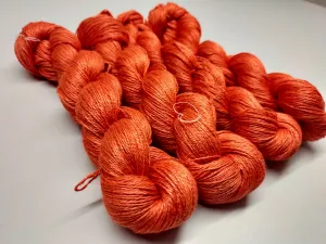 Linen Sportweight Yarn 2 PLY Orange