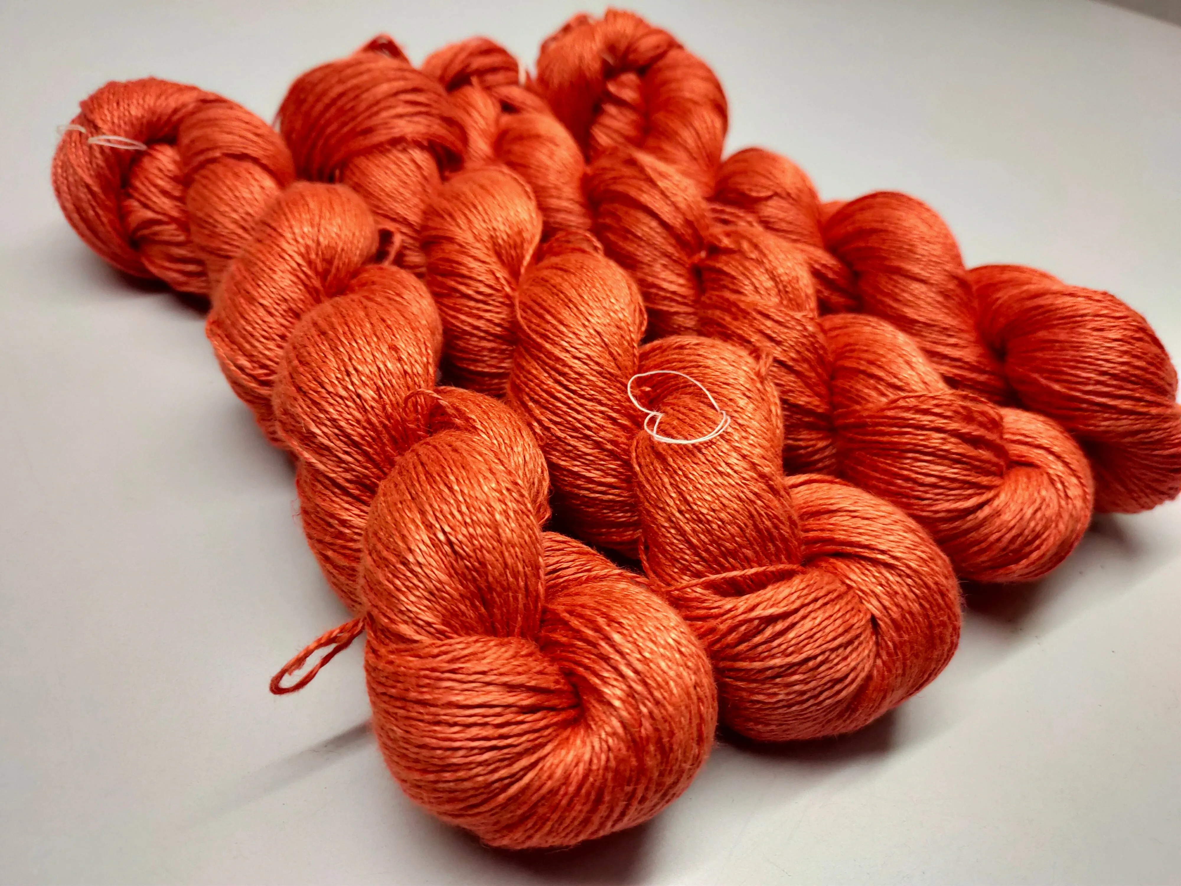Linen Sportweight Yarn 2 PLY Orange