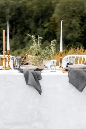 Linen tablecloth - white