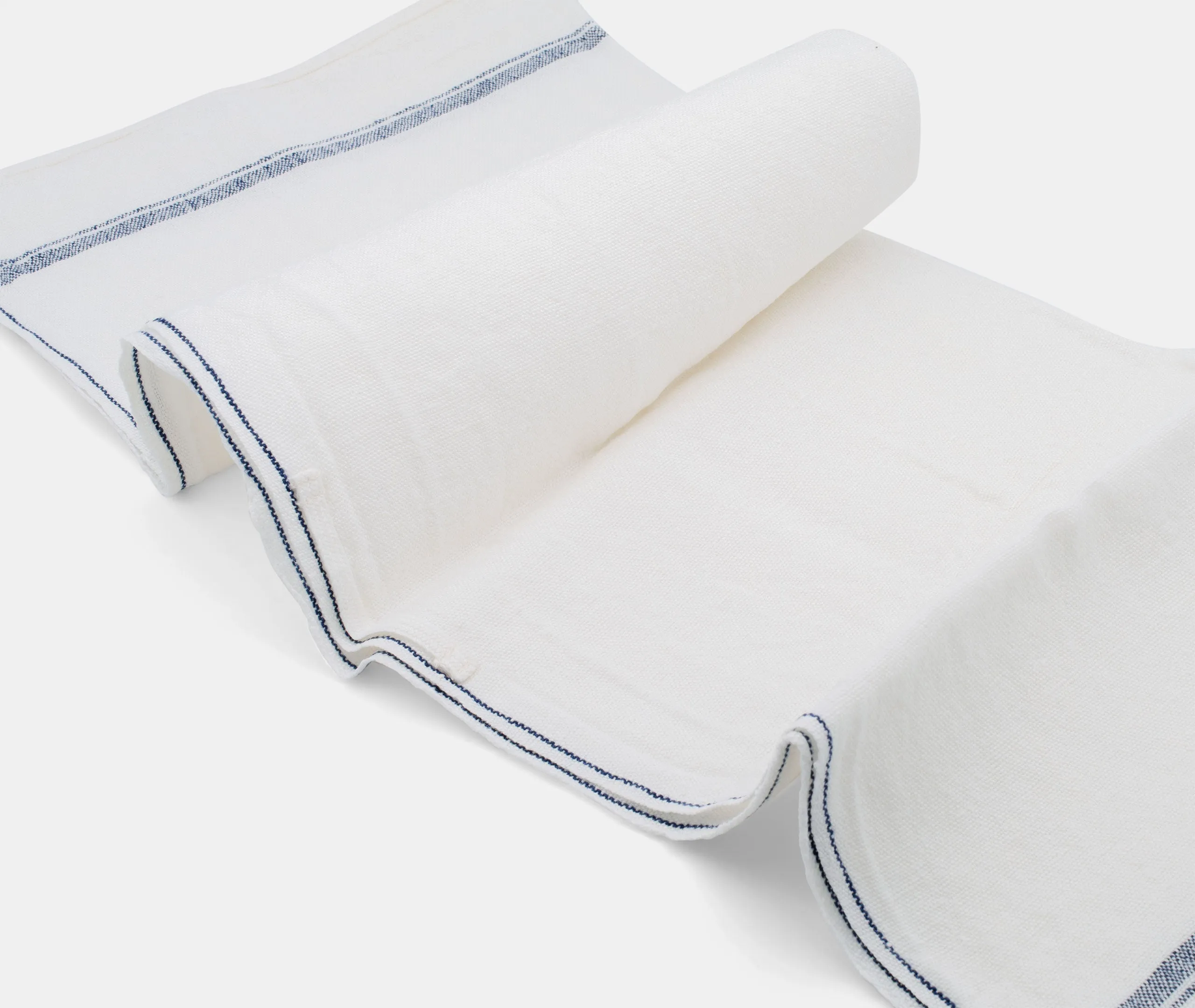 Linen Tea Towel - Blue Stripe
