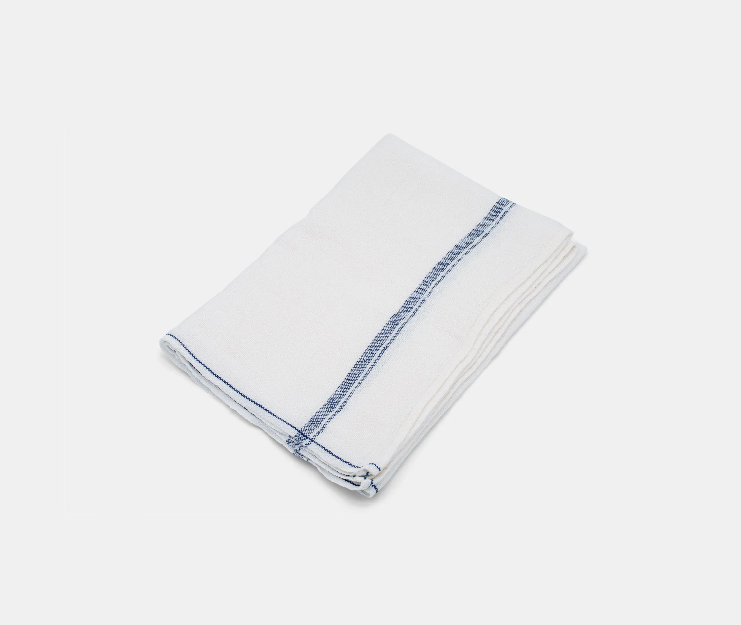 Linen Tea Towel - Blue Stripe