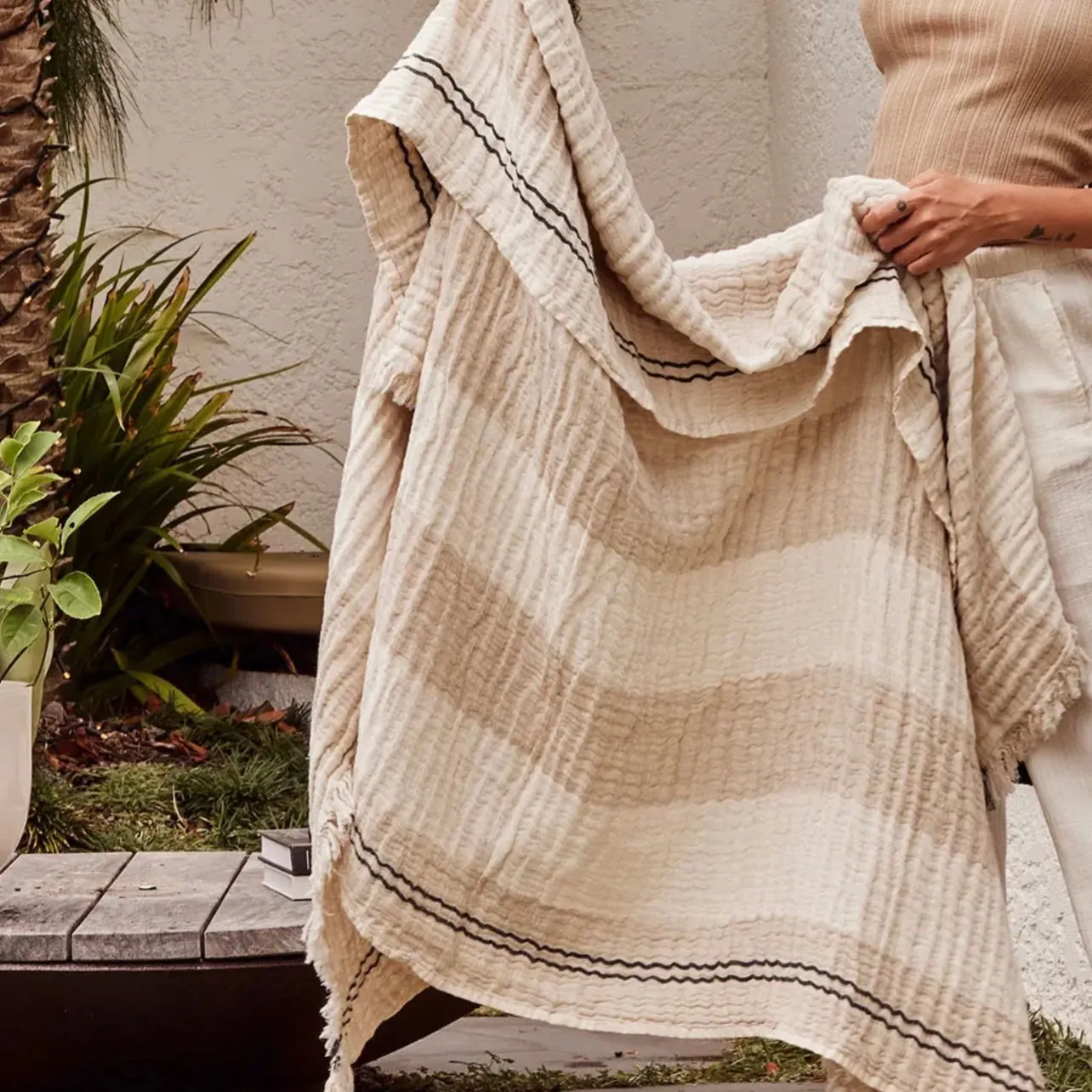 Linen Throw Natural