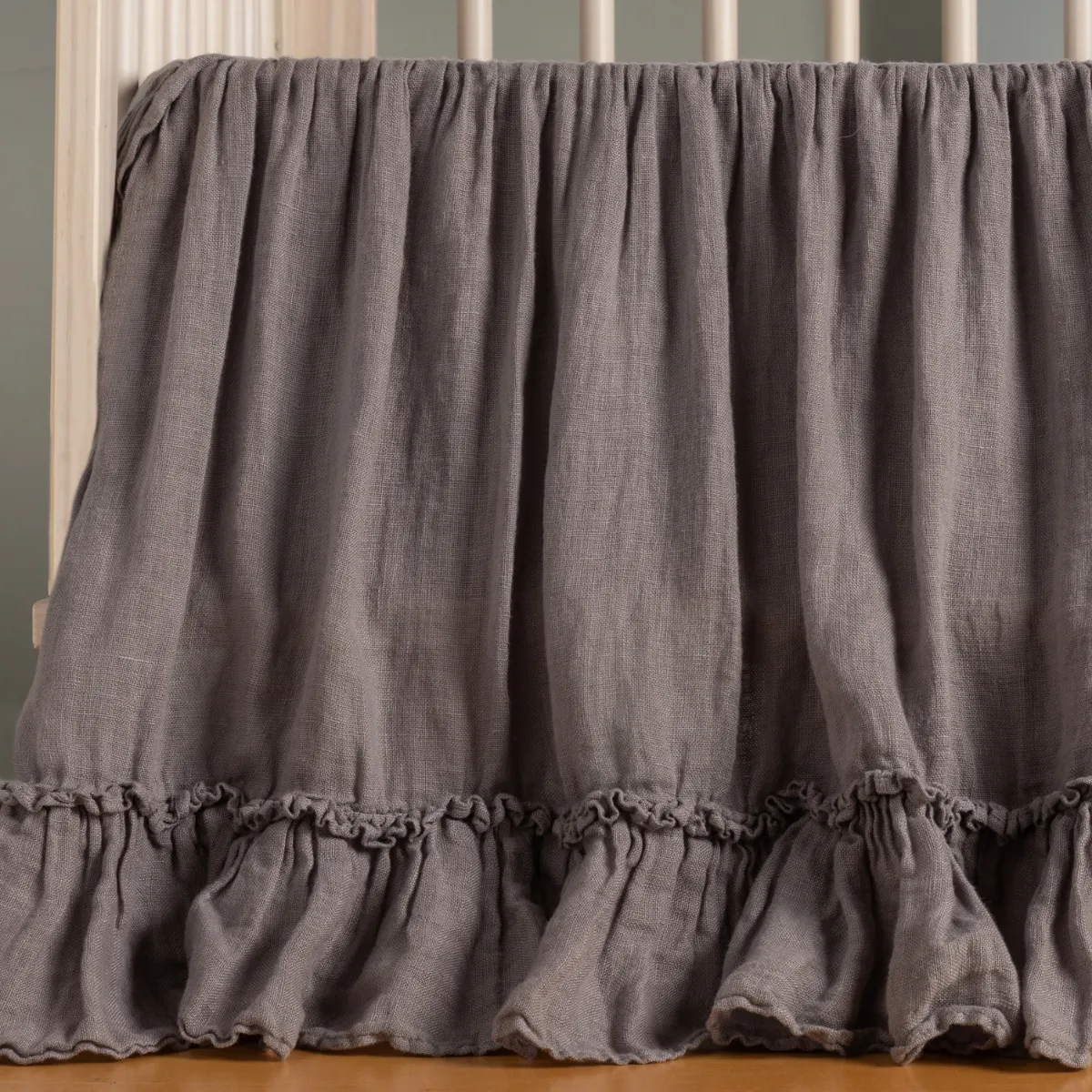 Linen Whisper Crib Skirt