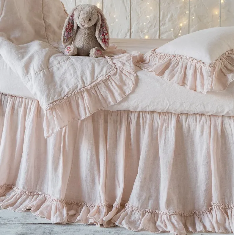 Linen Whisper Crib Skirt