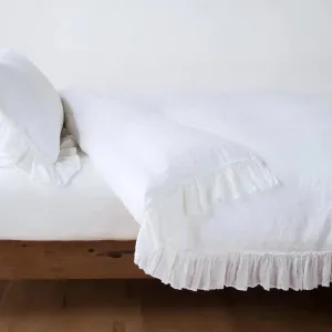 Linen Whisper Duvet Cover - White - Queen