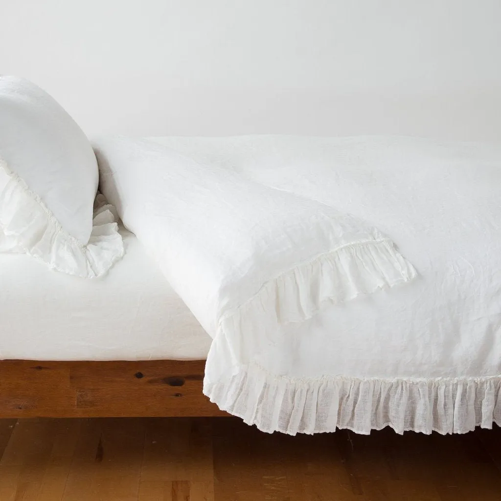 Linen Whisper Duvet Cover - Winter White - Queen