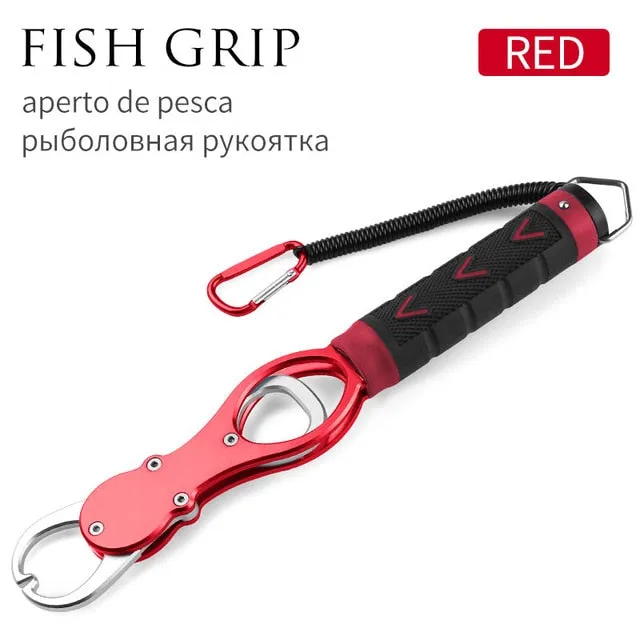 LINNHUE Best Aluminum Alloy Fishing Pliers Grip Set Fishing Tackle Gear Hook Recover Cutter Line Split Ring Fishing Accessories