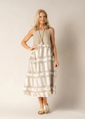 Liz linen dress latte