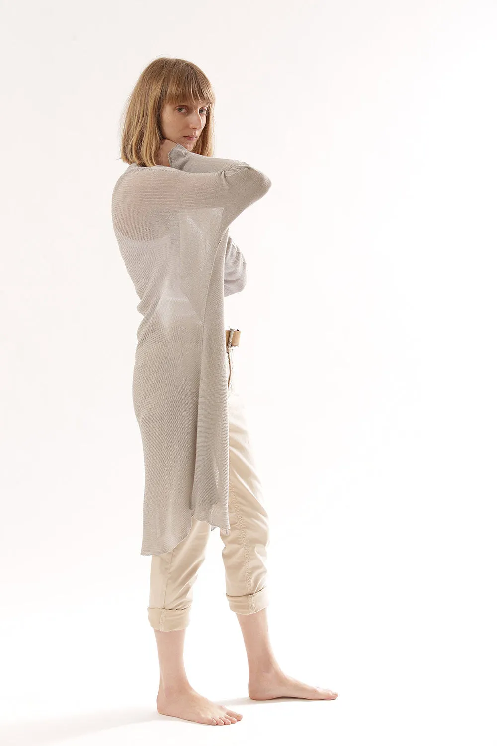 Long Bamboo Cardigan - Grey
