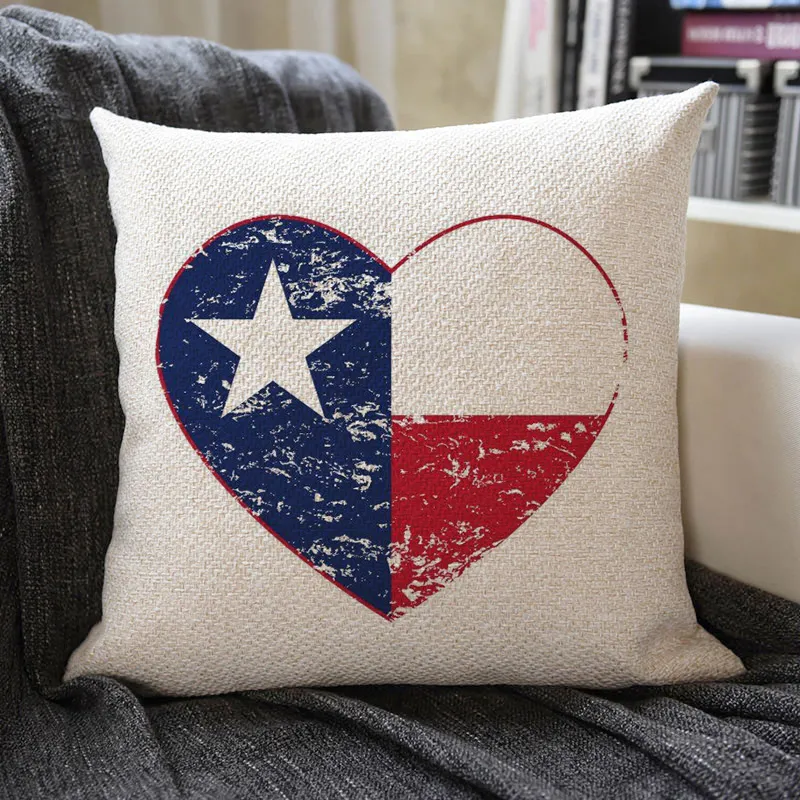 Love Heart Linen Pillowcase