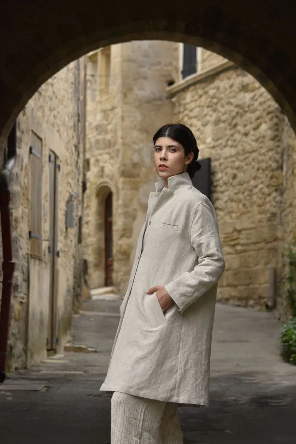 Luberon Linen Coat in Naturel (Last One!)
