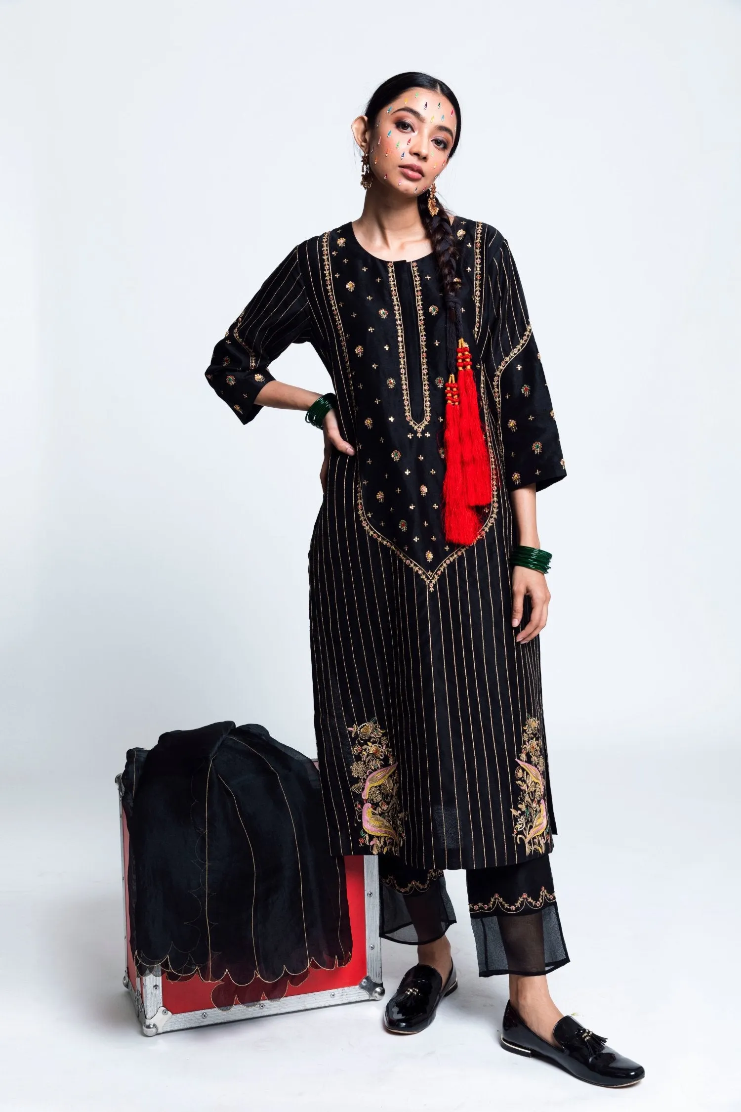 Mairang Chanderi Silk Kurta Set