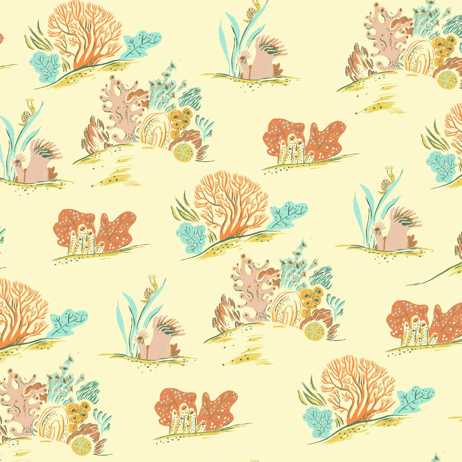 Malibu, Coral in Coral LINEN COTTON BLEND