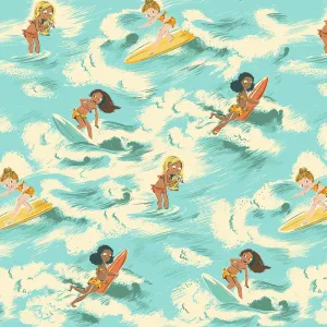 Malibu, Sayulita in Aquamarine LINEN COTTON BLEND