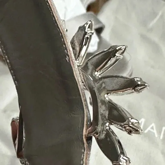 Manolo Blahnik Gray Satin Heel