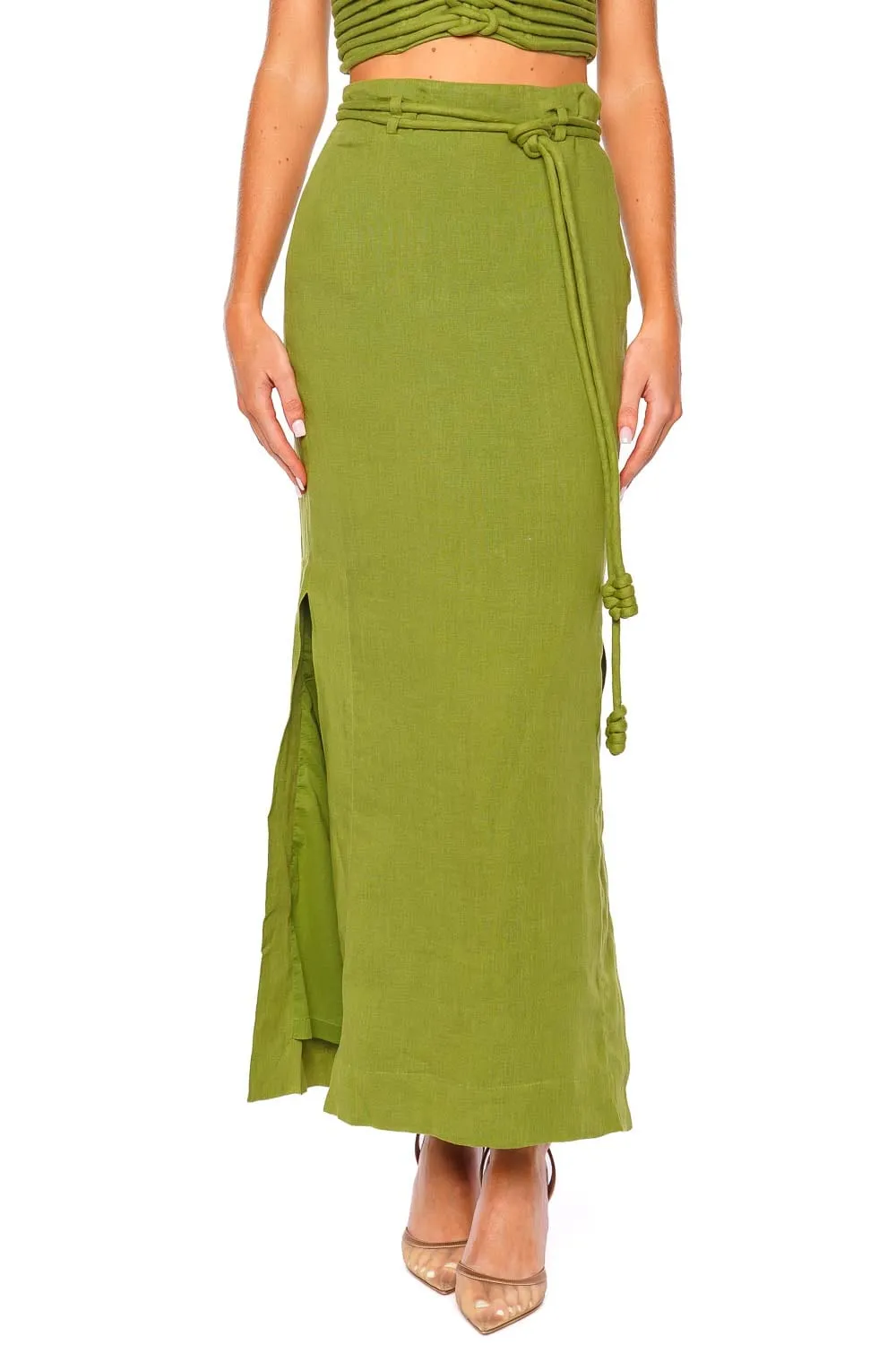 Mar De Ti Belted Maxi Skirt