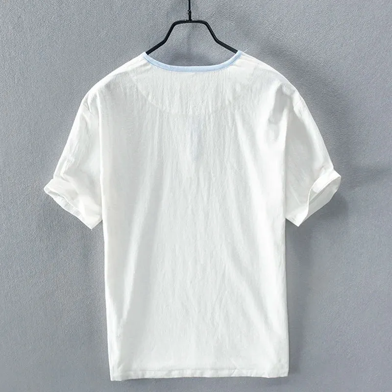 Marco Tosca Cotton Linen Short Sleeve Shirt