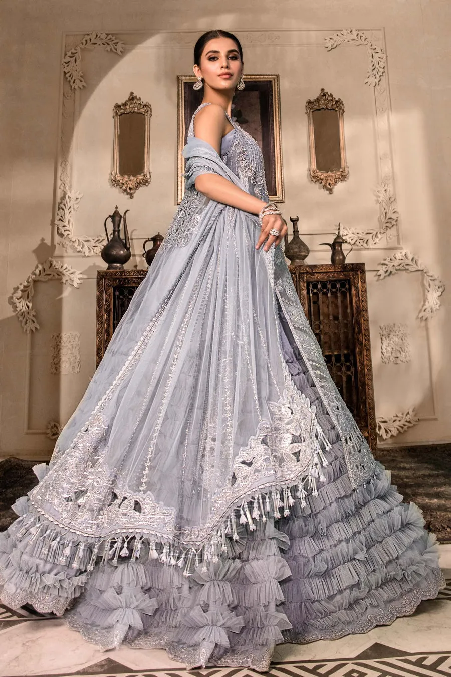 Maria B Wedding 2023 Heritage Collection | Ice Blue BD-2603