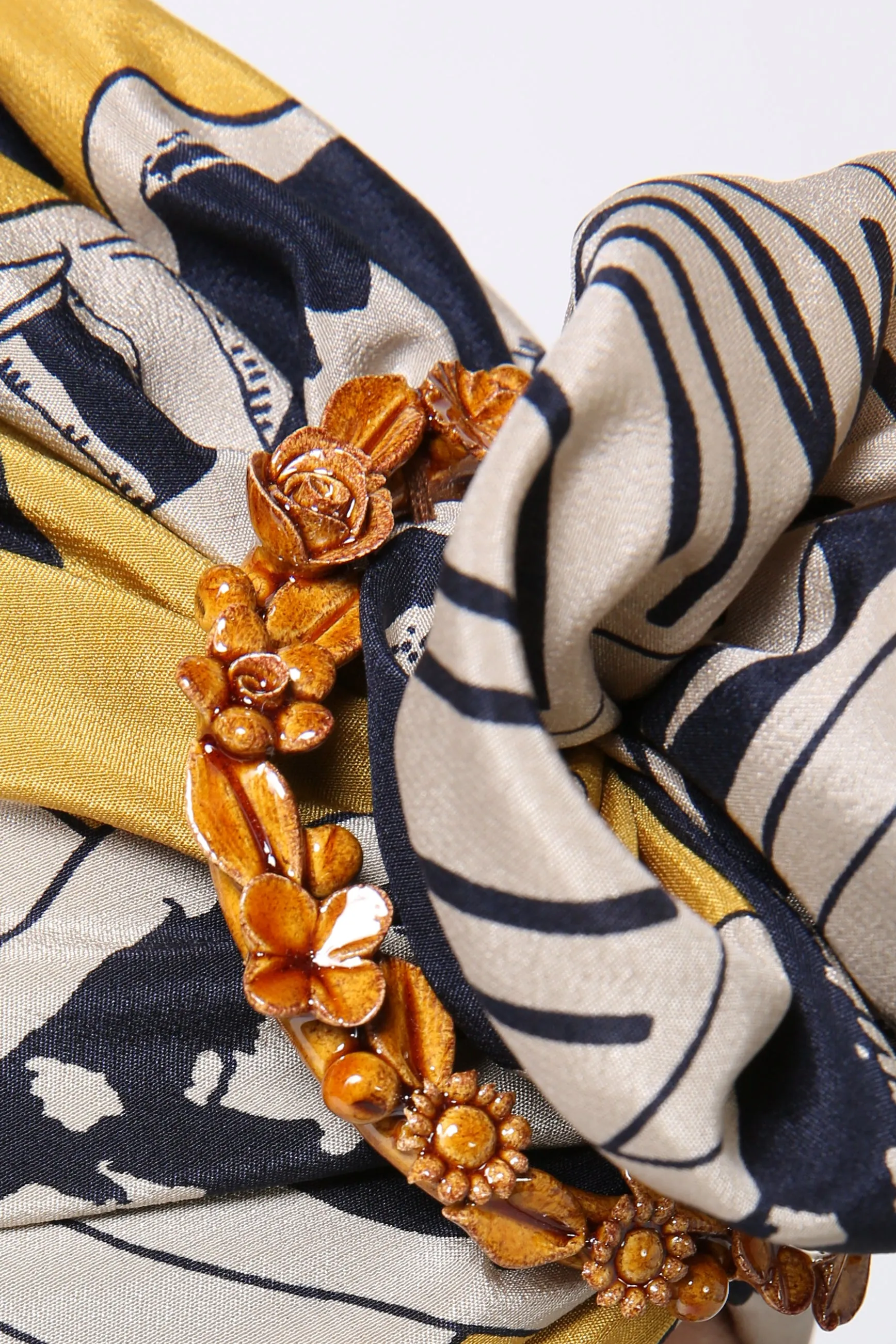 MARINE SILK TURBAN