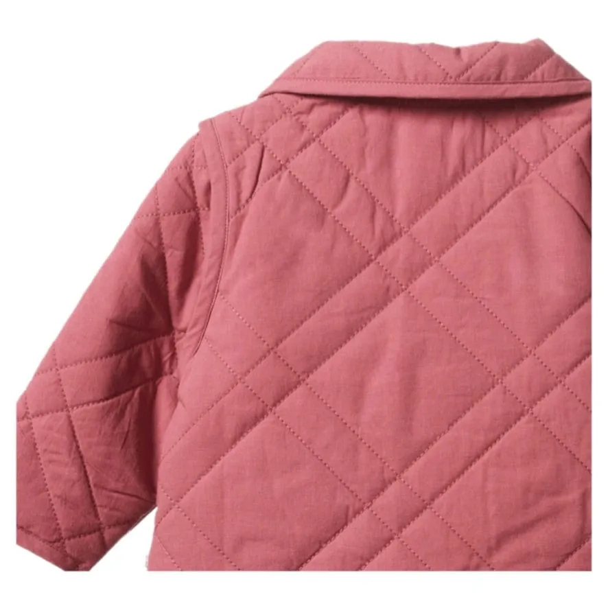 Marlo Quilted Coat - Carnation