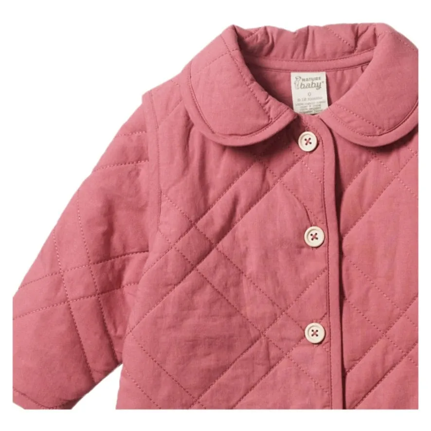 Marlo Quilted Coat - Carnation