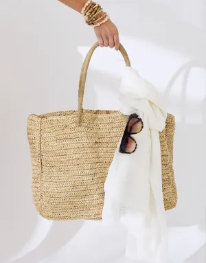 Marseille Linen Scarf - White