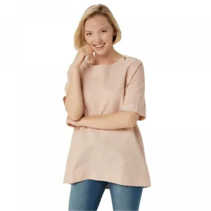 Martha Stewart Women's Linen Blend Elbow-Sleeve Blouse