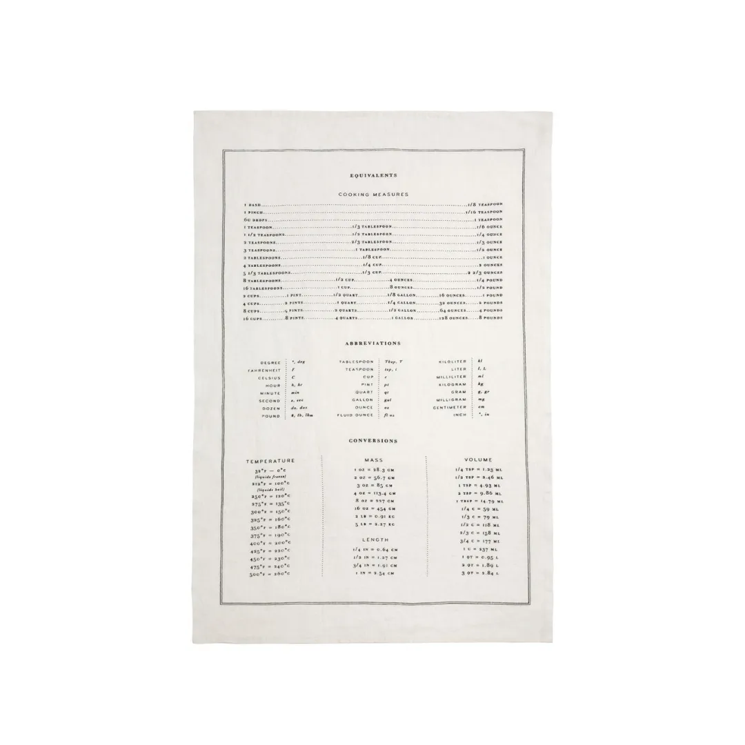 Measures Tea Towel