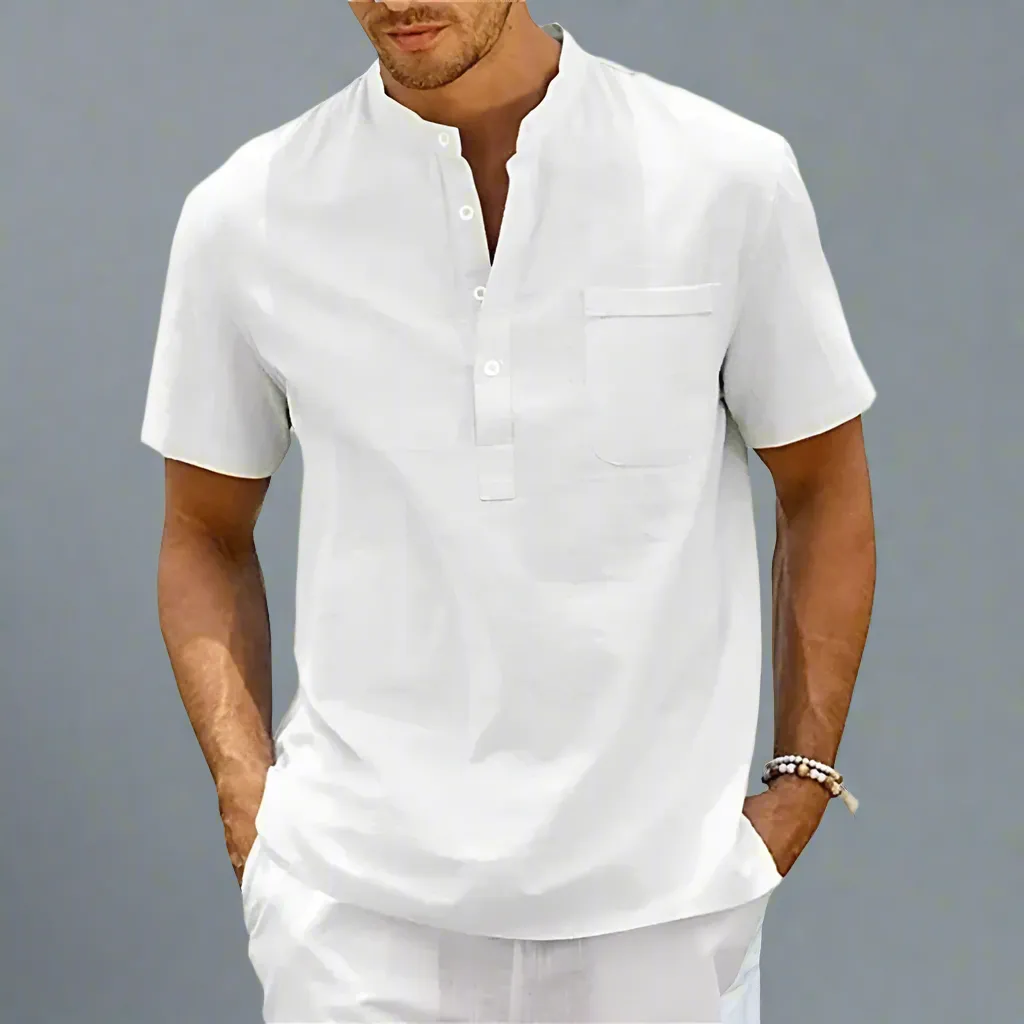 Men's Pure Linen Shirt | Lightweight, Breathable Fabric, Casual Summer Style