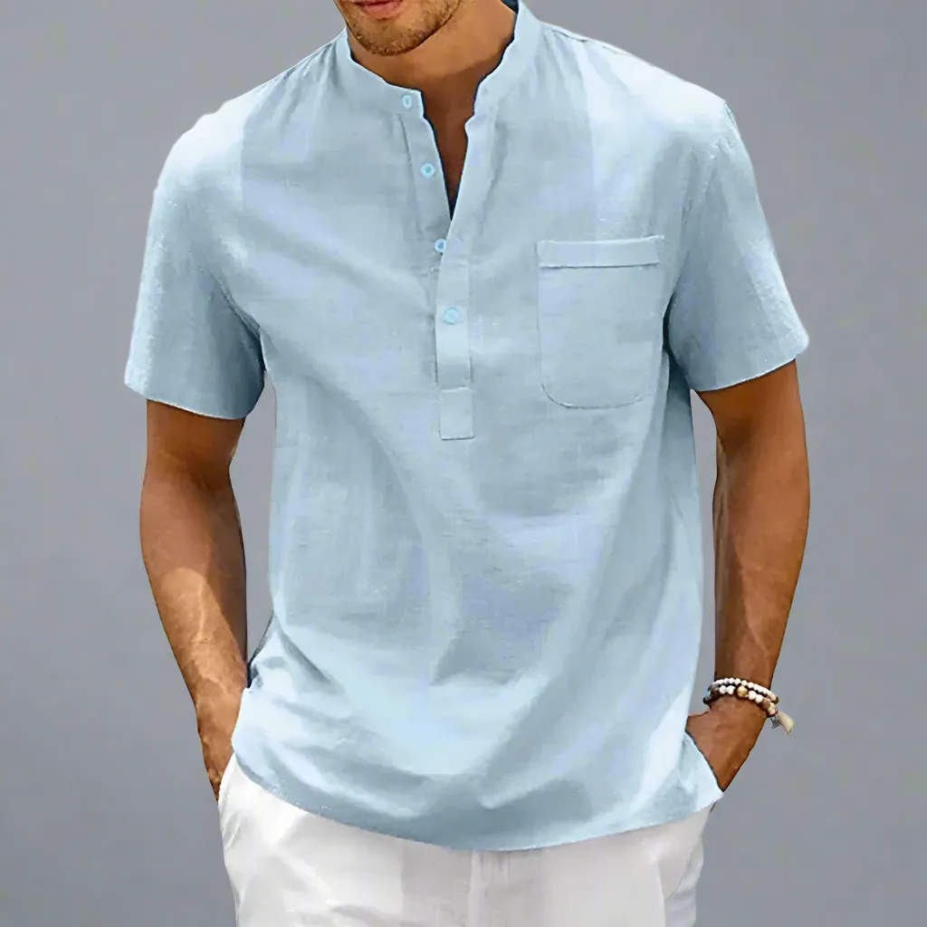 Men's Pure Linen Shirt | Lightweight, Breathable Fabric, Casual Summer Style