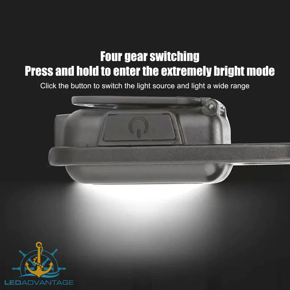 Mini 6W Black Multi-function Rechargeable LED Torch Key Chain Work Light with Bottle Opener