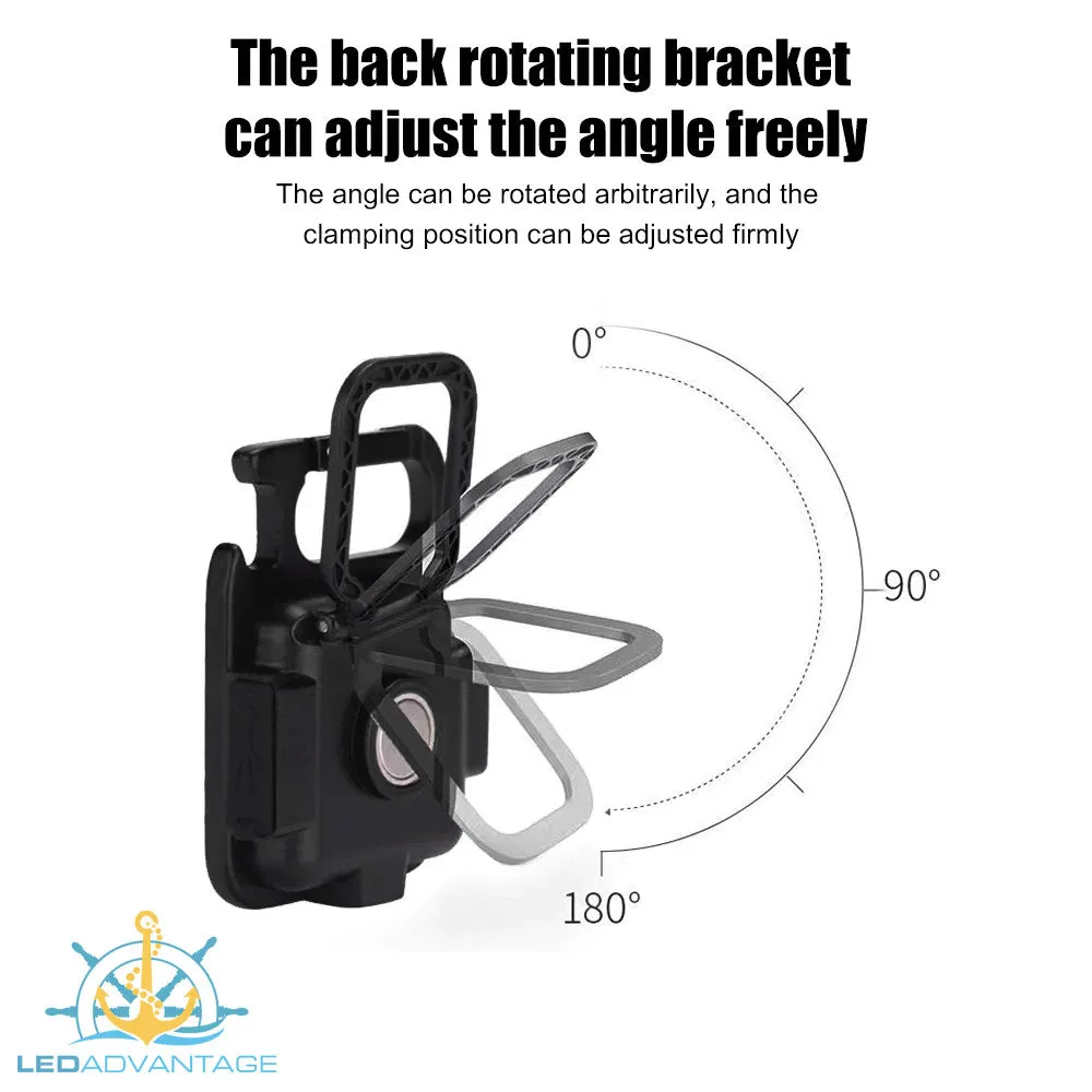 Mini 6W Black Multi-function Rechargeable LED Torch Key Chain Work Light with Bottle Opener