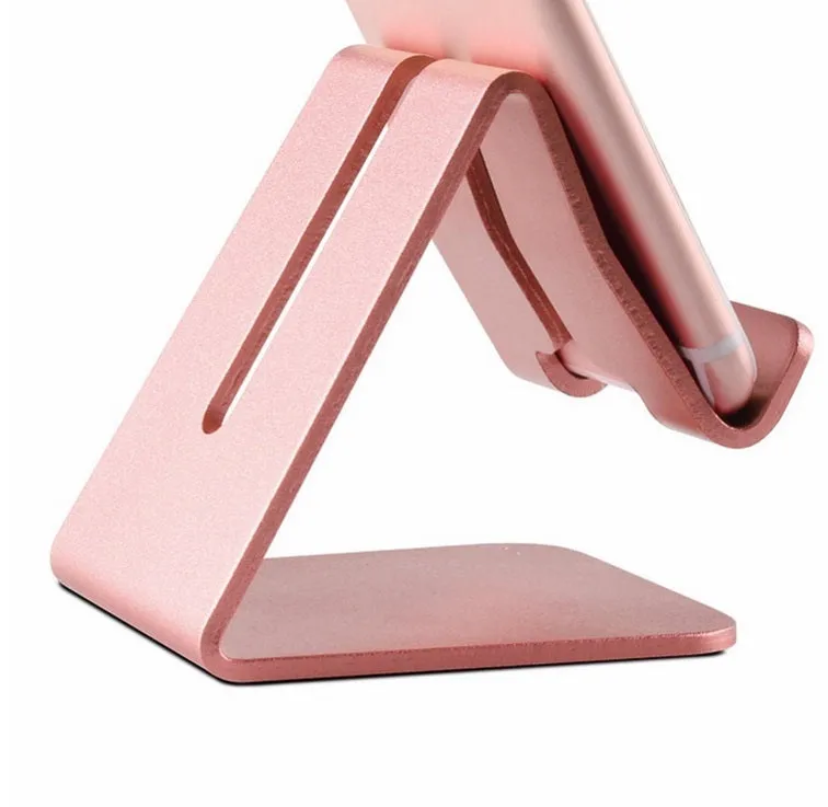 Mobile Phone Holder Stand Aluminium Alloy Metal Tablet Desk Holders Cellphone Stands  black