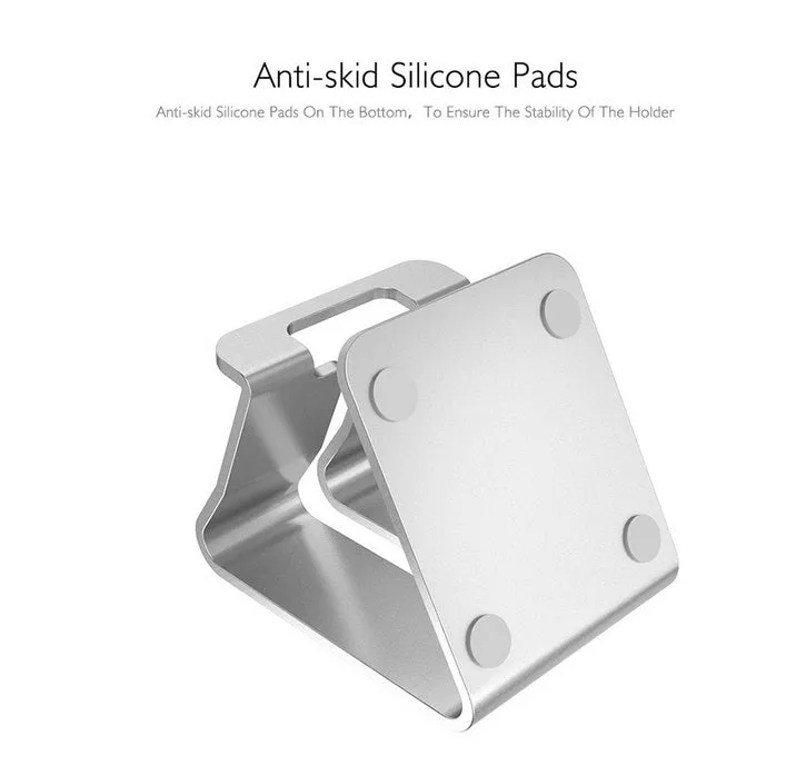Mobile Phone Holder Stand Aluminium Alloy Metal Tablet Desk Holders Cellphone Stands  black