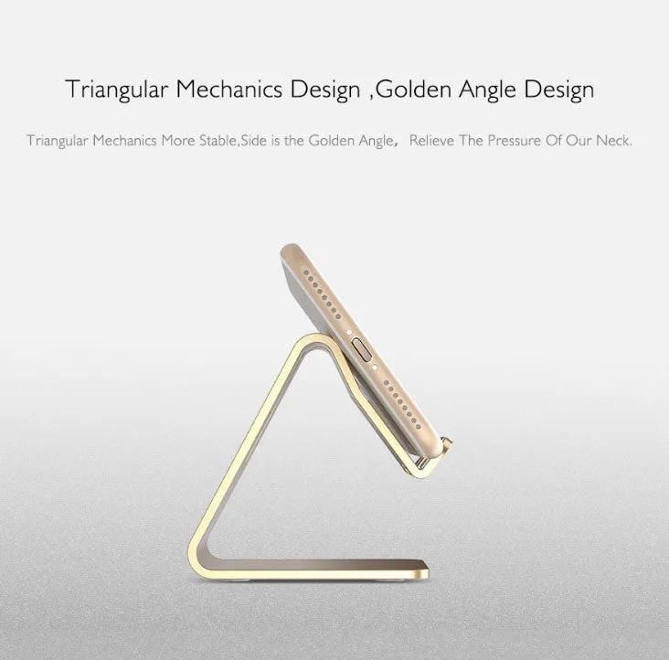 Mobile Phone Holder Stand Aluminium Alloy Metal Tablet Desk Holders Cellphone Stands  black