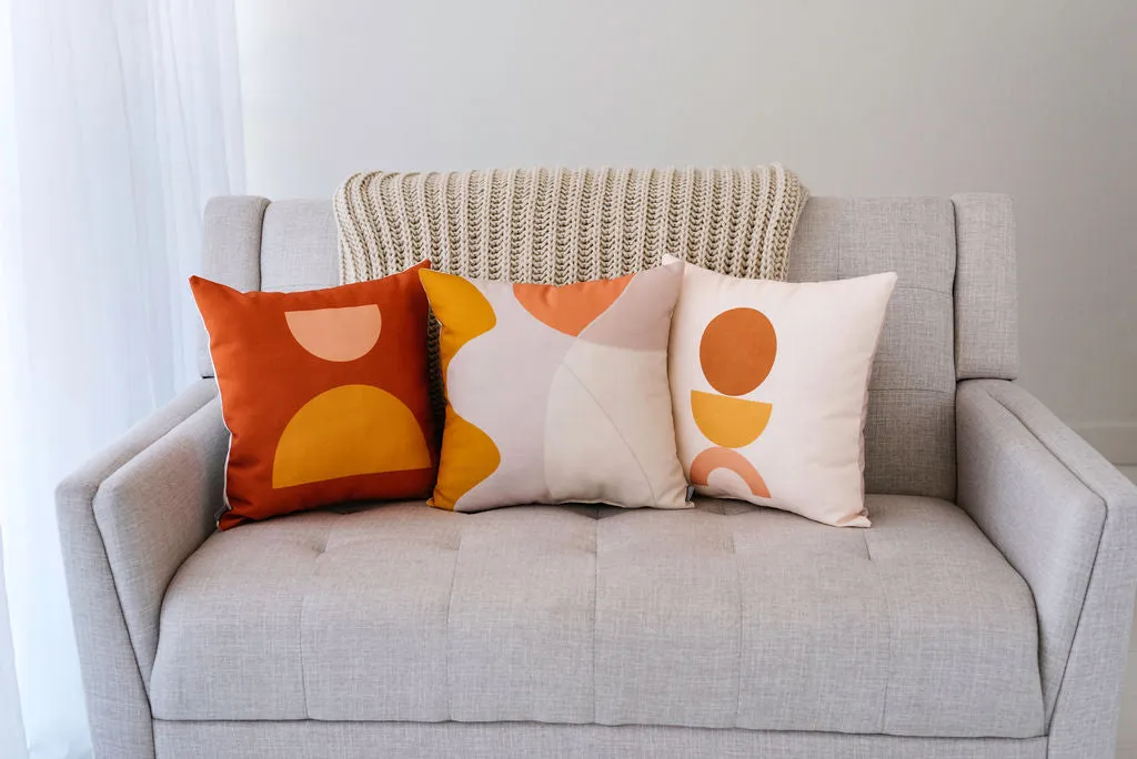 Mod Geometric Linen Pillow, College Student Gift, Mother's Day Gift, Christmas Gift