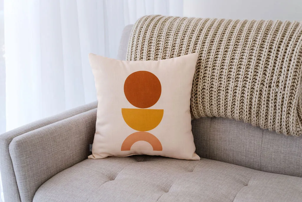 Mod Geometric Linen Pillow, College Student Gift, Mother's Day Gift, Christmas Gift
