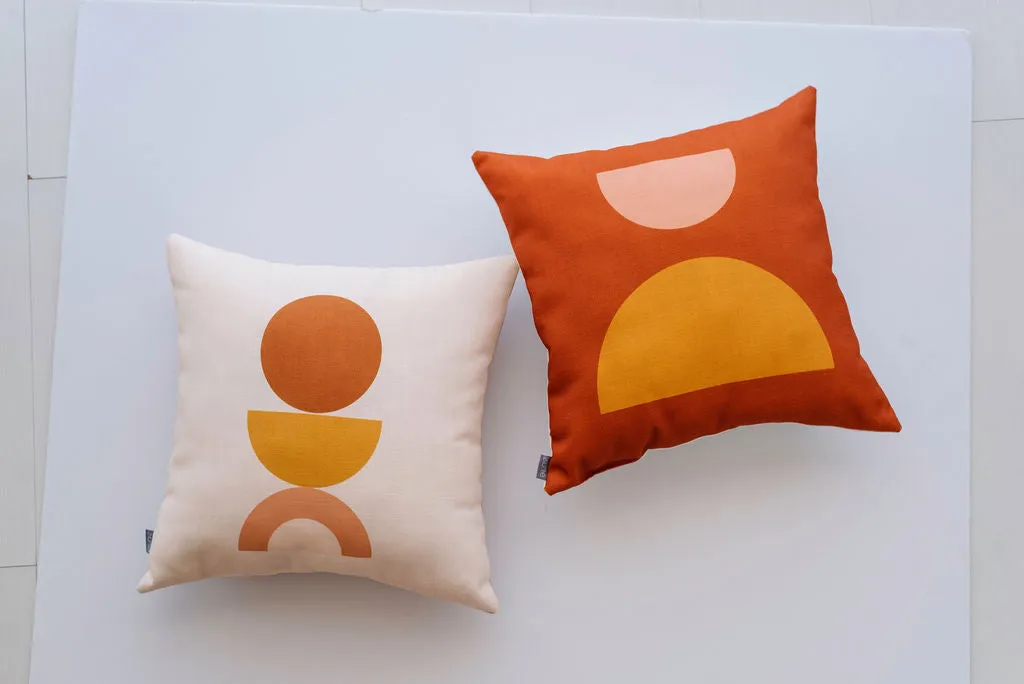 Mod Geometric Linen Pillow, College Student Gift, Mother's Day Gift, Christmas Gift