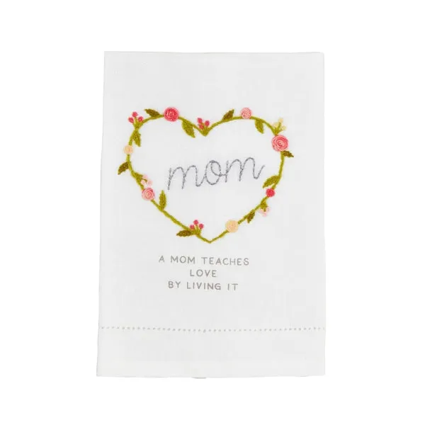 Mom Embroidery Hand Towels