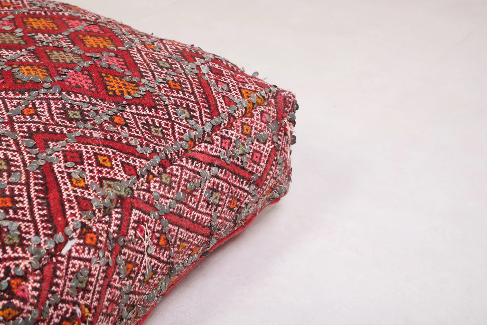 Moroccan berber pillow woven handmade pouf