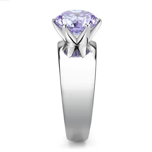 MT60025 - Tanzanite Huge Center Solitaire Newest Style December Birthstone Light Purple