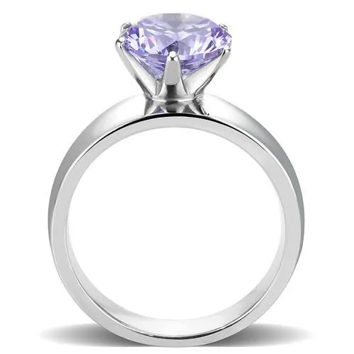 MT60025 - Tanzanite Huge Center Solitaire Newest Style December Birthstone Light Purple
