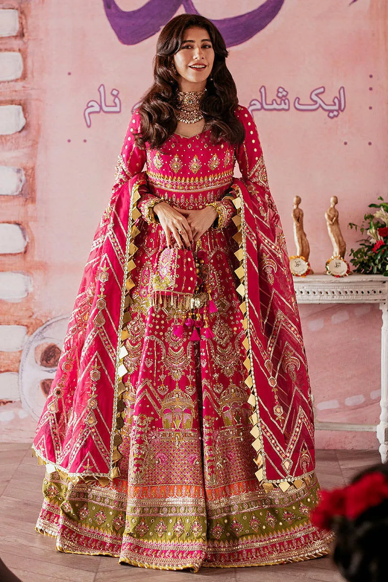 MUSARRAT NAZIR | MNR Zarlish Festive Unstitched Collection 2022 | Unstitched Embroidered Raw Silk Suit