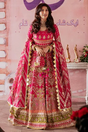 MUSARRAT NAZIR | MNR Zarlish Festive Unstitched Collection 2022 | Unstitched Embroidered Raw Silk Suit