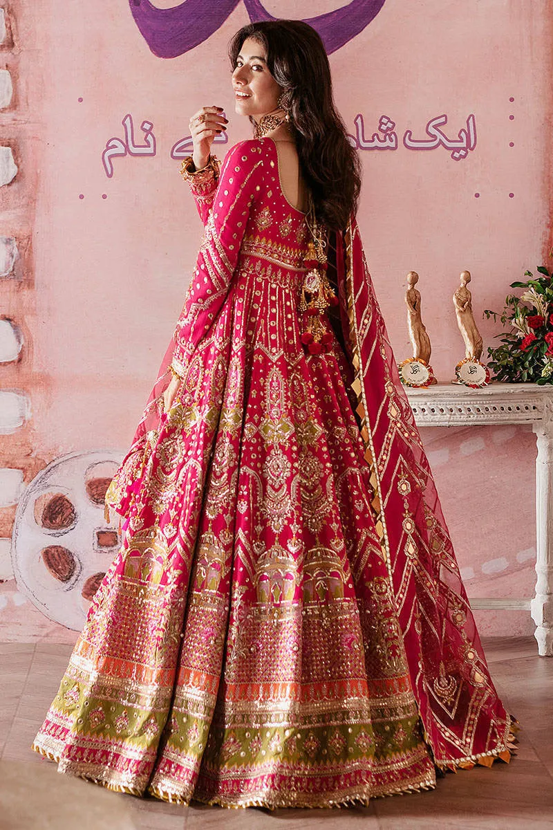 MUSARRAT NAZIR | MNR Zarlish Festive Unstitched Collection 2022 | Unstitched Embroidered Raw Silk Suit