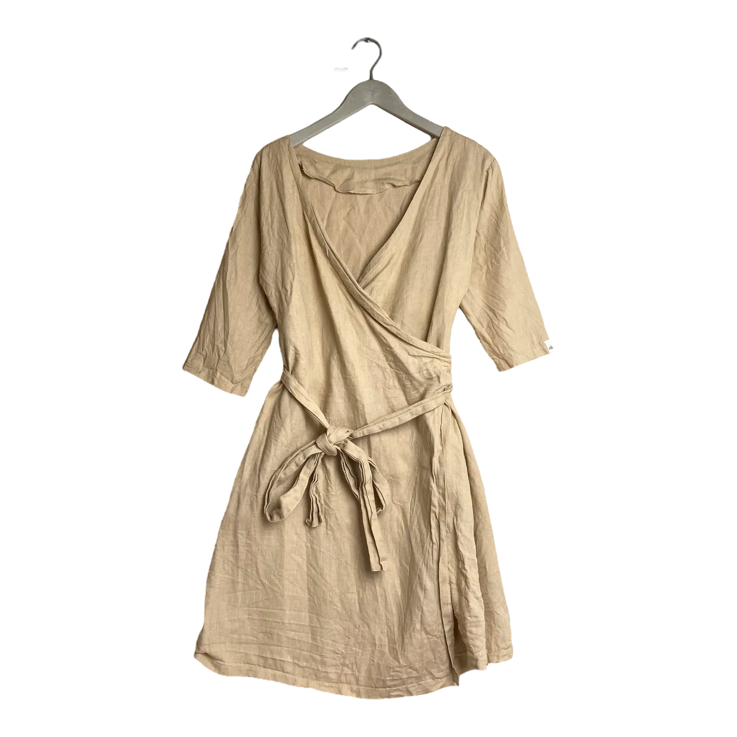 Nakoa linen wrap dress, tan | woman S