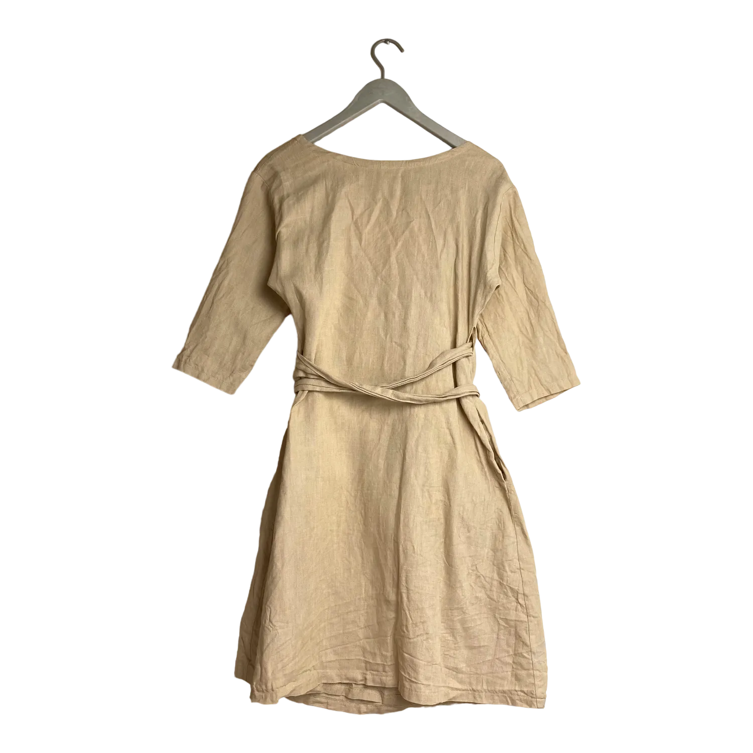Nakoa linen wrap dress, tan | woman S