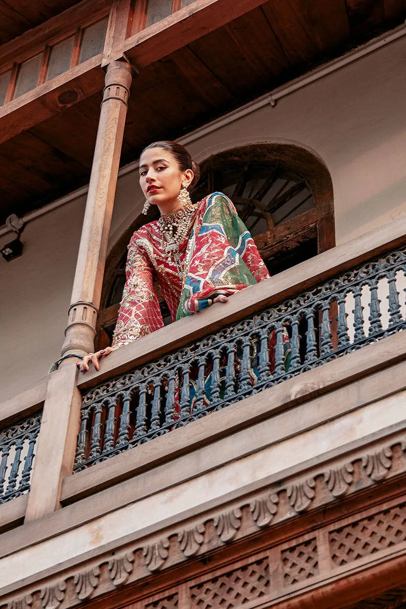 NASEEBO LAL | MNR Zarlish Festive Unstitched Collection 2022 | Unstitched Embroidered Organza Suit