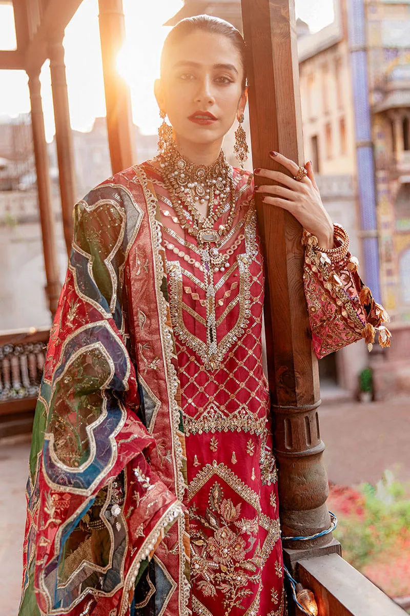 NASEEBO LAL | MNR Zarlish Festive Unstitched Collection 2022 | Unstitched Embroidered Organza Suit