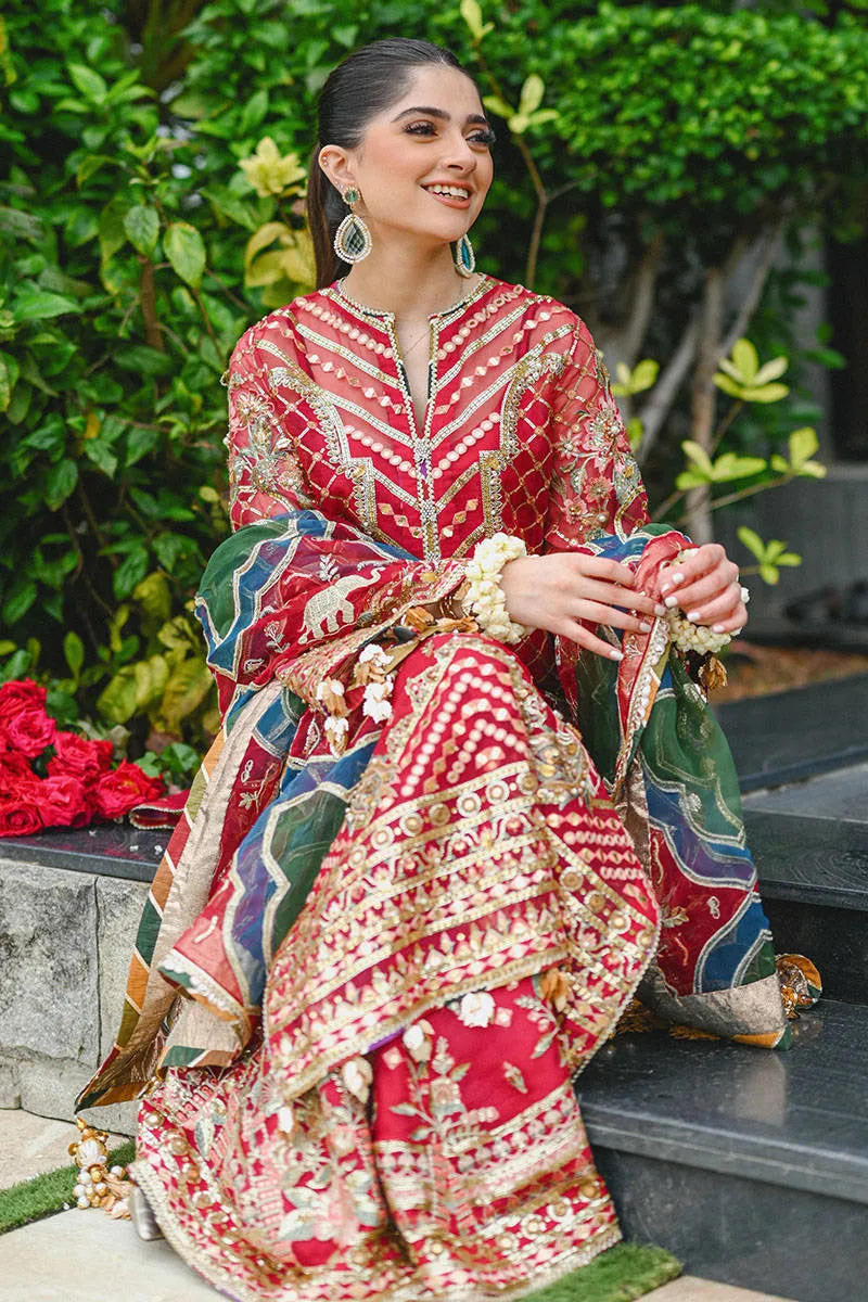 NASEEBO LAL | MNR Zarlish Festive Unstitched Collection 2022 | Unstitched Embroidered Organza Suit